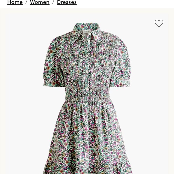 J. Crew Dresses & Skirts - Short sleeve smock printed shirt dress